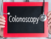 colonoscopy sign with medical stethoscope