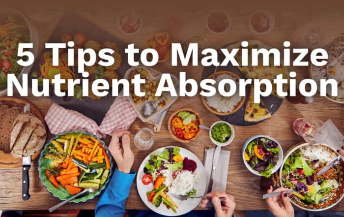5 tips to maximize nutrient absorption with a picnic table full of food background